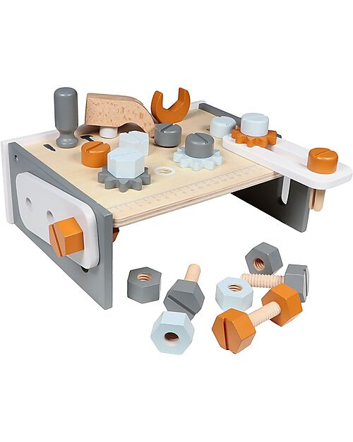 Tryco Baby Tavolo da Lavoro Giocattolo in Legno - Colori ad Acqua Atossici - 3+ Anni Far finta di