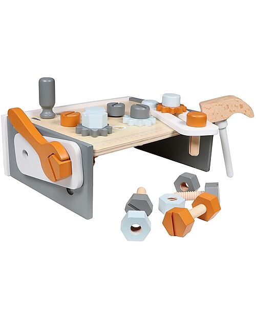Tryco Baby Tavolo da Lavoro Giocattolo in Legno - Colori ad Acqua Atossici - 3+ Anni Far finta di