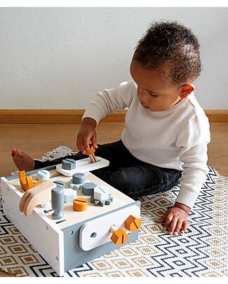 Tryco Baby Tavolo da Lavoro Giocattolo in Legno - Colori ad Acqua Atossici - 3+ Anni Far finta di