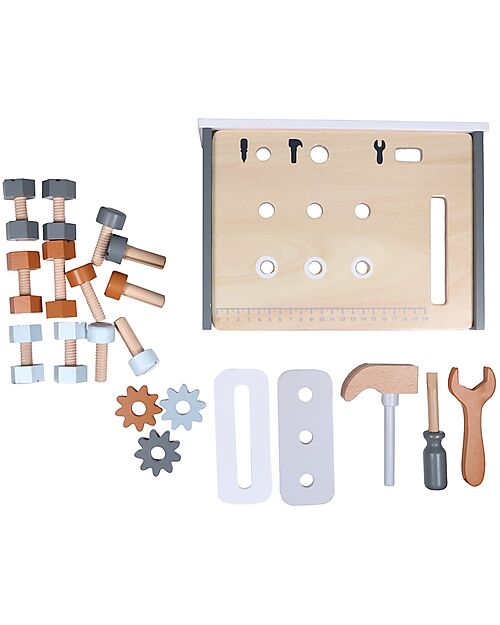 Tryco Baby Tavolo da Lavoro Giocattolo in Legno - Colori ad Acqua Atossici - 3+ Anni Far finta di