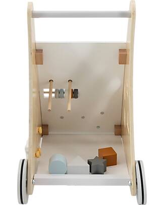 Tryco Carrello Primi Passi in Legno - Varie Attività Interattive Carrello Primi Passi
