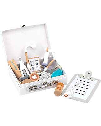Tryco Set Valigetta del Dottore in Legno - Include tanti elementi per stimolare la creatività! Far finta di
