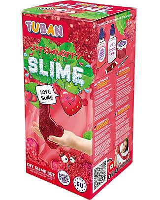 Tuban DIY Slime Kit - Strawberry - Scented and Sparkly with Mineral Glitter - 6+ Years Sensory Games_