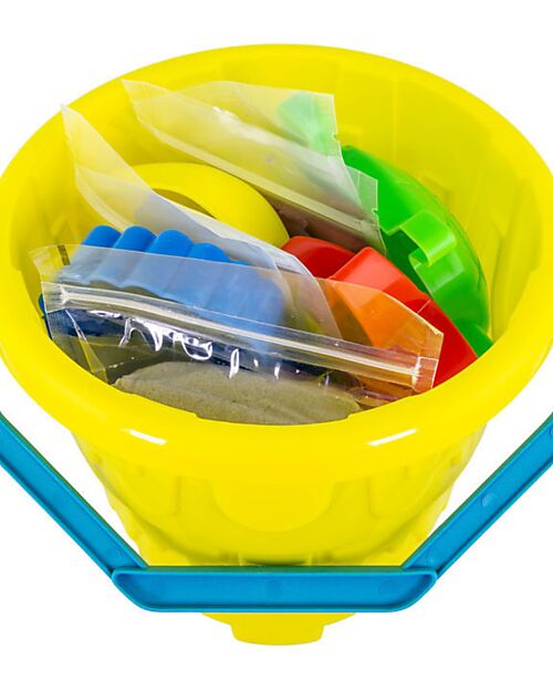 Tuban Set Sabbia Dinamica - 5 Colori con Secchiello e 4 Formine - 1,5 kg - 3+ anni Giochi Sensoriali_