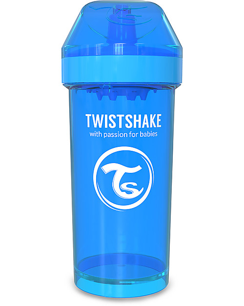 Twistshake Borraccia Kid Antigoccia Fruit Splash con Mixer per Frutta, 360 ml, Blu Cookiecrumb -Senza BPA, BPS e BPF! Borracce non Termiche