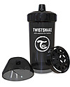 Twistshake Borraccia Kid Antigoccia Fruit Splash con Mixer per Frutta, 360 ml, Nero Superhero - Senza BPA, BPS e BPF! Borracce non Termiche