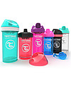 Twistshake Borraccia Kid Antigoccia Fruit Splash con Mixer per Frutta, 360 ml, Nero Superhero - Senza BPA, BPS e BPF! Borracce non Termiche