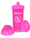 Twistshake Borraccia Kid Antigoccia Fruit Splash con Mixer per Frutta, 360 ml, Rosa Crazymonkey -Senza BPA, BPS e BPF! Borracce non Termiche