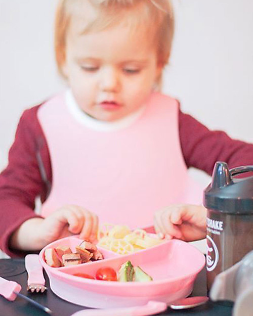 Twistshake Piatto Divisorio con Coperchio - Rosa Pastello - Senza BPA, BPS e BPF! Piatti e Scodelle