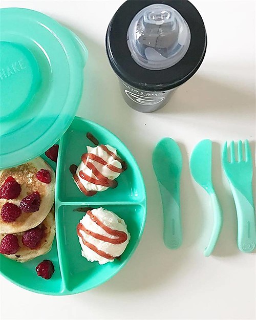 Twistshake Piatto Divisorio con Coperchio - Verde Pastello - Senza BPA, BPS e BPF! Piatti e Scodelle