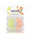 Twistshake Set da 2 Ciucci in Silicone Ortodontici Extra-Morbidi 0-6 mesi, Arancione e Giallo - Senza BPA! Ciucci