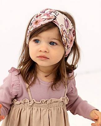 UL&KA Fascia per capelli Twist - Fiori rosa - 100% Cotone Organico Accessori per Capelli