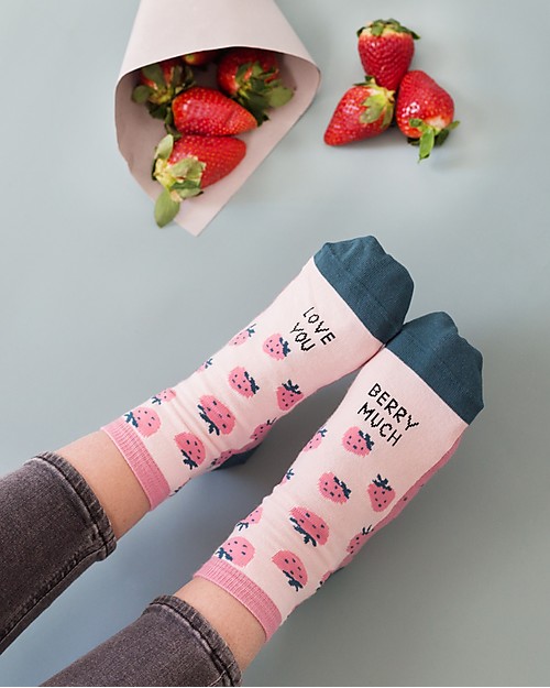 UO* Calzini "Love You Berry Much"- Idea regalo, Rosa Calzini