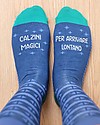 UO* Calzini "Magici per arrivare lontano"- Idea regalo, Blu Calzini