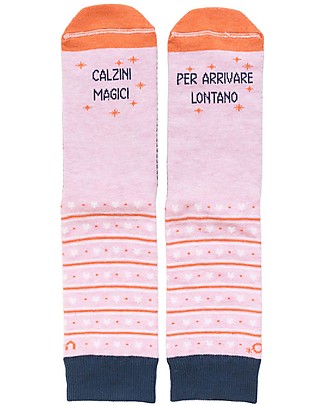 UO* Calzini "Magici per arrivare lontano"- Idea regalo, Rosa Calzini