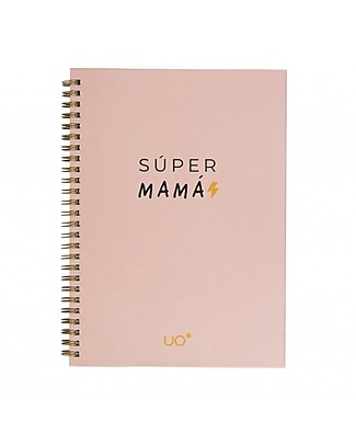 UO* Quaderno a Spirale "Super Mamà" - Idea Regalo Disegnare e Colorare