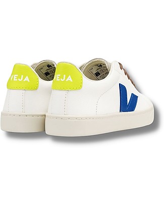 Veja Sneakers Esplar Lacci - Extra White Indaco Giallo Fluo - Stile Tecnologia e Animo Green Scarpe