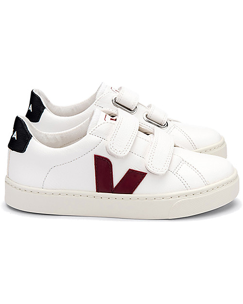 Veja Sneakers Esplar Velcro - Extra White Marsala Black - Stile Tecnologia e Animo Green Sneakers