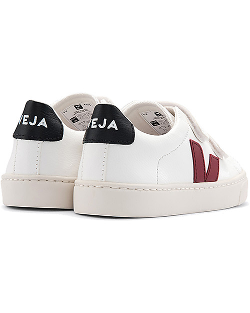 Veja Sneakers Esplar Velcro - Extra White Marsala Black - Stile Tecnologia e Animo Green Sneakers