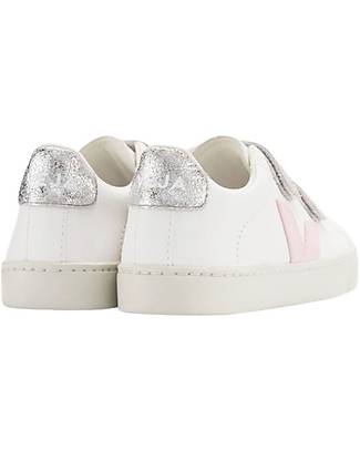 Veja Sneakers Esplar Velcro - Extra White Petale Silver - Stile Tecnologia e Animo Green Sneakers
