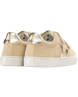 Veja Sneakers Esplar Velcro -Suede Almond Platin - Stile Tecnologia e Animo Green Sneakers