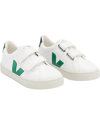 Veja Sneakers Esplar Velcro -White Emeraude Cyprus - Stile Tecnologia e Animo Green Sneakers
