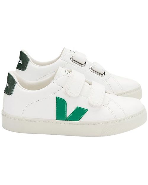 Veja Sneakers Esplar Velcro -White Emeraude Cyprus - Stile Tecnologia e Animo Green Sneakers