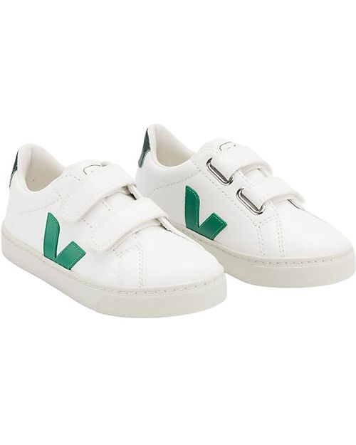 Veja Sneakers Esplar Velcro -White Emeraude Cyprus - Stile Tecnologia e Animo Green Sneakers