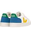 Veja Sneakers Small V-12 Velcro Pelle Priva di Cromo - Extra White Multicolor Indigo Sneakers