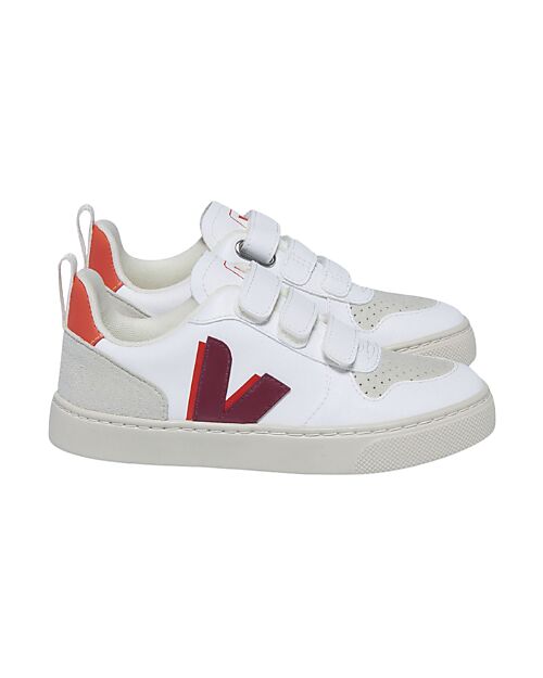 Veja Sneakers V-10 CWL - White Marsala Orange Fluo - Stile e Tecnologia con Animo Green Sneakers