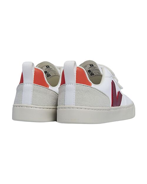 Veja Sneakers V-10 CWL - White Marsala Orange Fluo - Stile e Tecnologia con Animo Green Sneakers