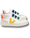 Veja Sneakers V-10 Velcro Chromefree Leather - Multico ExtraWhite Ouro - Stile e Tecnologia con Animo Green Sneakers