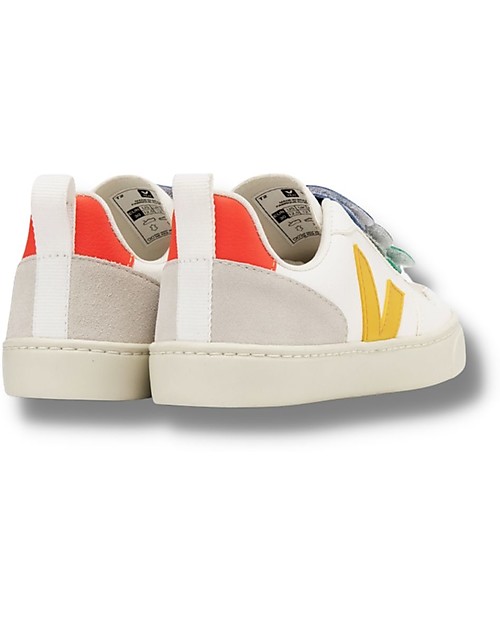 Veja Sneakers V-10 Velcro Chromefree Leather - Multico ExtraWhite Ouro - Stile e Tecnologia con Animo Green Sneakers