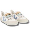 Veja Sneakers V-10 Velcro Chromefree Leather - Multico ExtraWhite Steel - Stile e Tecnologia con Animo Green Sneakers