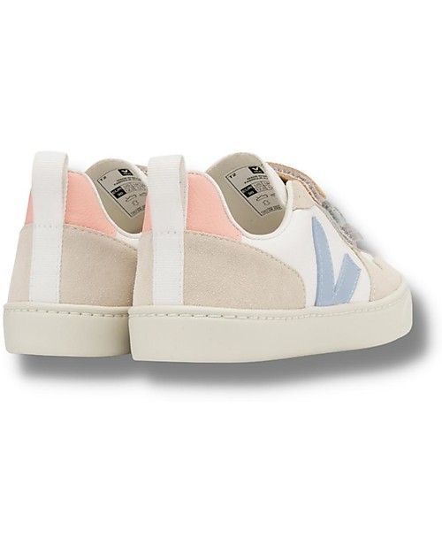 Veja Sneakers V-10 Velcro Chromefree Leather - Multico ExtraWhite Steel - Stile e Tecnologia con Animo Green Sneakers