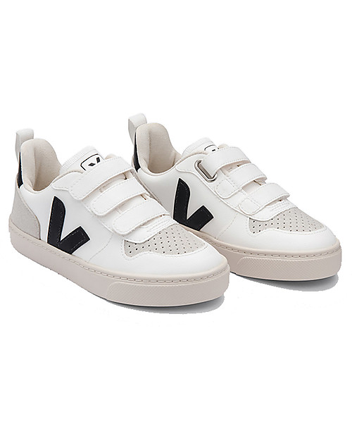Veja Sneakers V-10 Velcro CWL - White Black - La Sneakers Vegana! Sneakers
