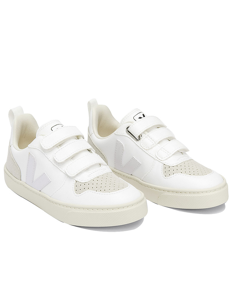 Veja Sneakers V-10 Velcro CWL - White Natural - La Sneakers Vegana! unisex  (bambini)