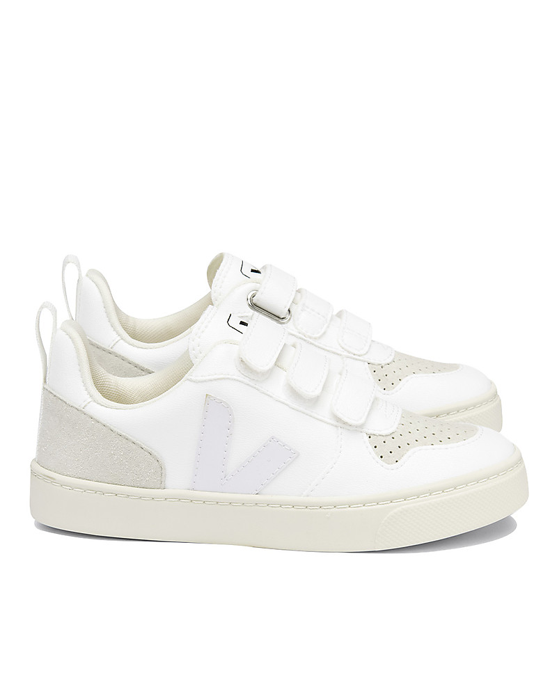 Veja Sneakers V-10 Velcro CWL - White Natural - La Sneakers Vegana! unisex  (bambini)