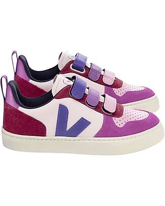 Veja Sneakers V-10 Velcro Pelle Priva di Cromo - Multicolor Petale - Stile e Tecnologia con Animo Green Sneakers