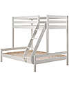 Vipack Lettino a Castello Family - Bianco Laccato - 90/140 x 200 cm - Legno di Pino - con Doghe Incluse Letti a Castello