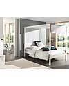 Vipack Letto a Baldacchino - Bianco - 140 x 200 cm - Pino Scandinavo - con Doghe Incluse Letti Singoli