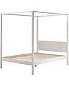 Vipack Letto a Baldacchino - Bianco - 140 x 200 cm - Pino Scandinavo - con Doghe Incluse Letti Singoli