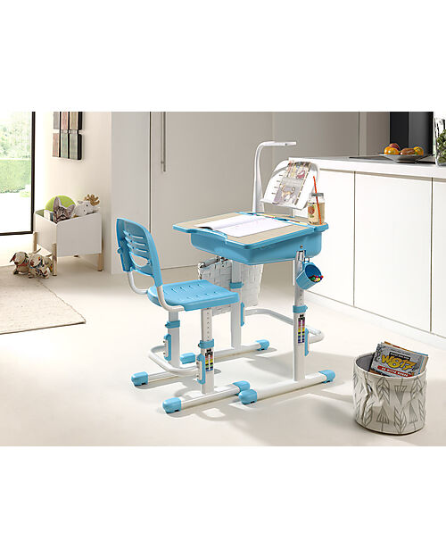 Vipack Scrivania + Sedia Comfortline - Blu - Plastica e Metallo Scrivanie