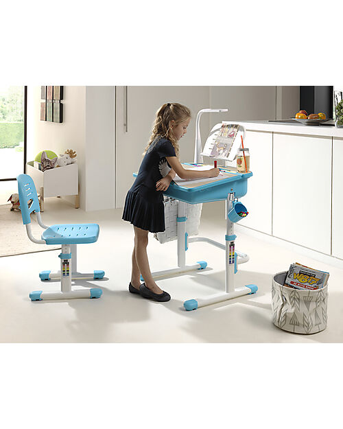 Vipack Scrivania + Sedia Comfortline - Blu - Plastica e Metallo Scrivanie