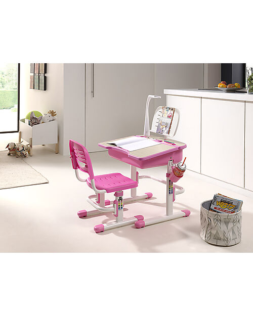 Vipack Scrivania + Sedia Comfortline - Rosa - Plastica e Metallo Scrivanie