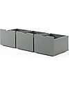 Vipack Set 3 Cassetti Pino - Grigio - 49,6 x 60 x 39,6 cm - MDF Letti Singoli