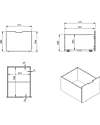 Vipack Set 3 Cassetti Pino - Grigio - 49,6 x 60 x 39,6 cm - MDF Letti Singoli