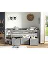 Vipack Set 3 Cassetti Pino - Grigio - 49,6 x 60 x 39,6 cm - MDF Letti Singoli