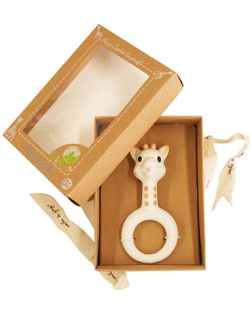 Vulli Massaggiagengive con Anello So’ Pure Sophie La Giraffa - 100% Gomma Naturale (Confezione Regalo!) Sonagli