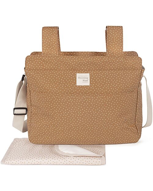 Walking Mum Borsa Fasciatoio per Passeggino - Poppy - Pois Cannella Borse Cambio